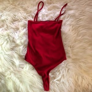 Red bodysuit